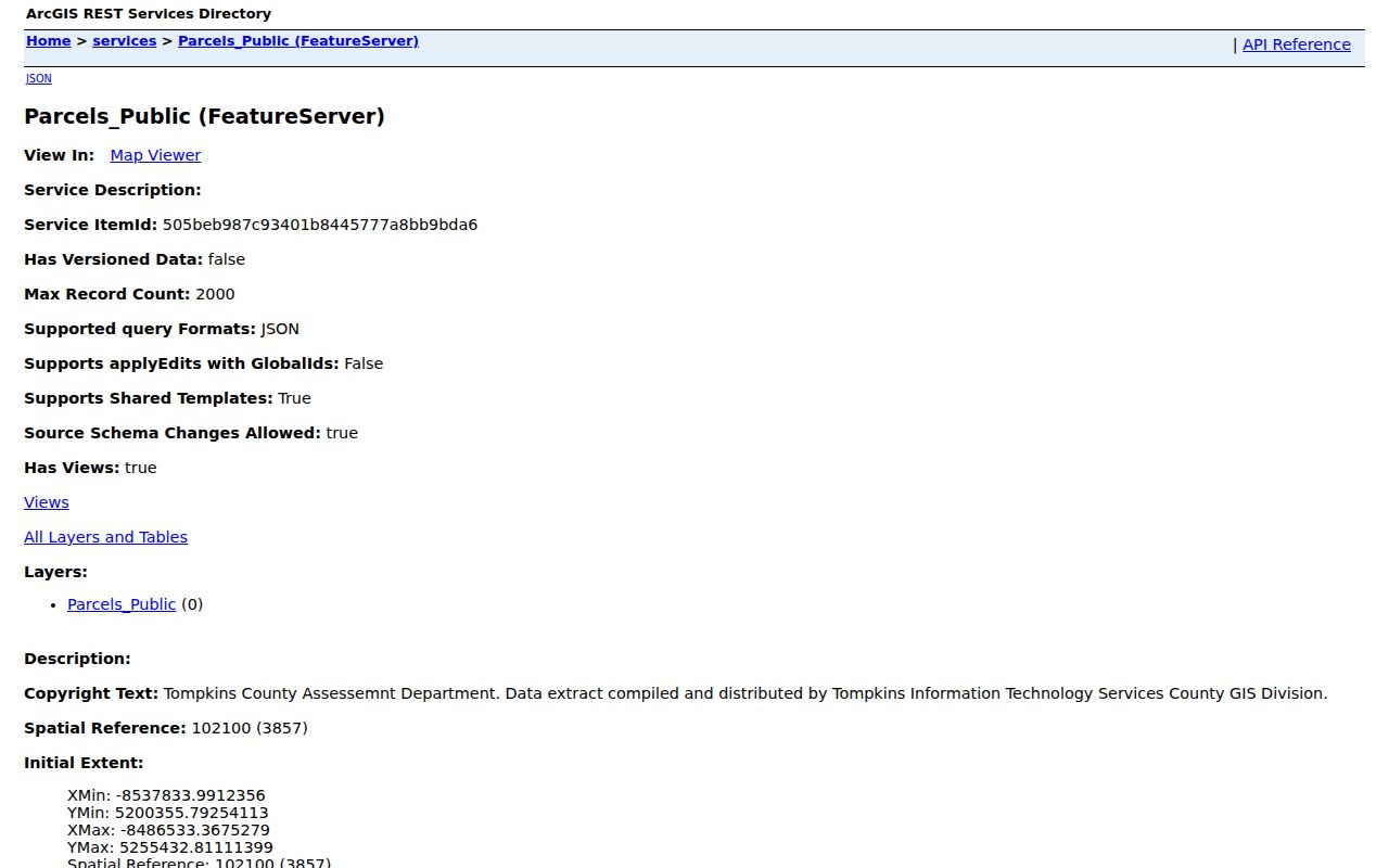 Town of Ithaca neighbors County GIS parcel viewer